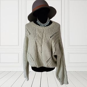 Cozy Cable Knit Women's Sweater - Sage Green